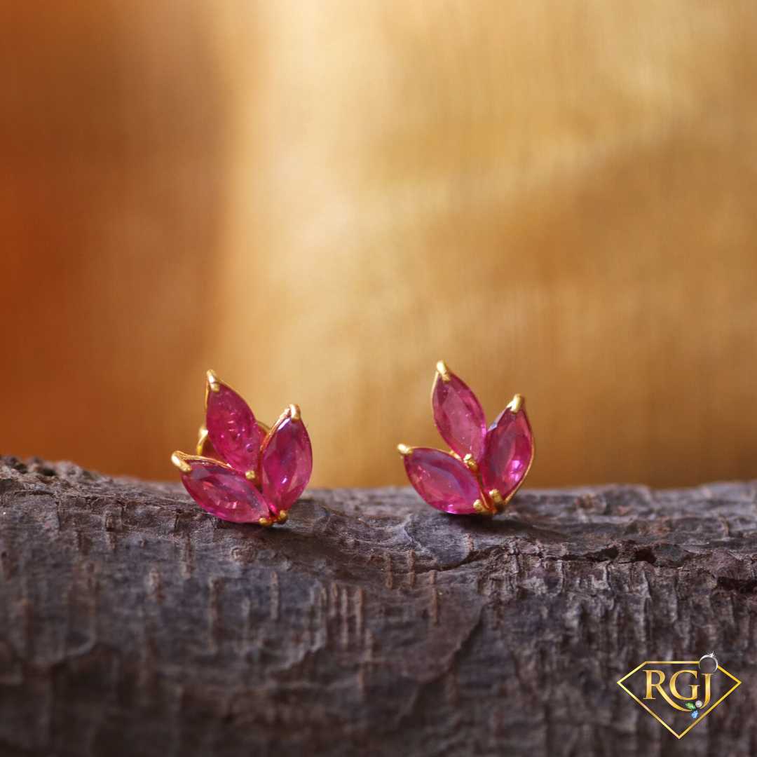 NATURAL RUBY EARRING
